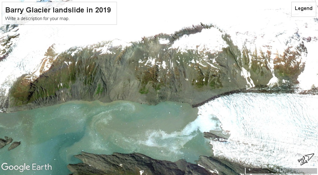 Landslides during periods of glacial retreat in Alaska