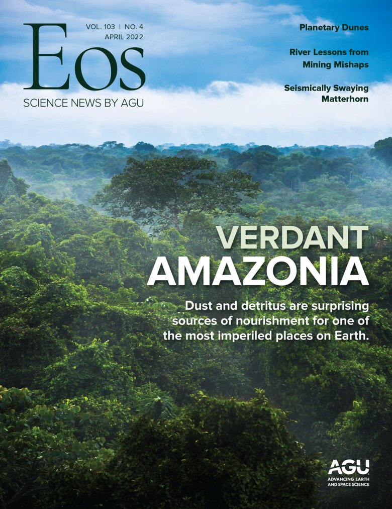 Cover of April 2022 issue of Eos