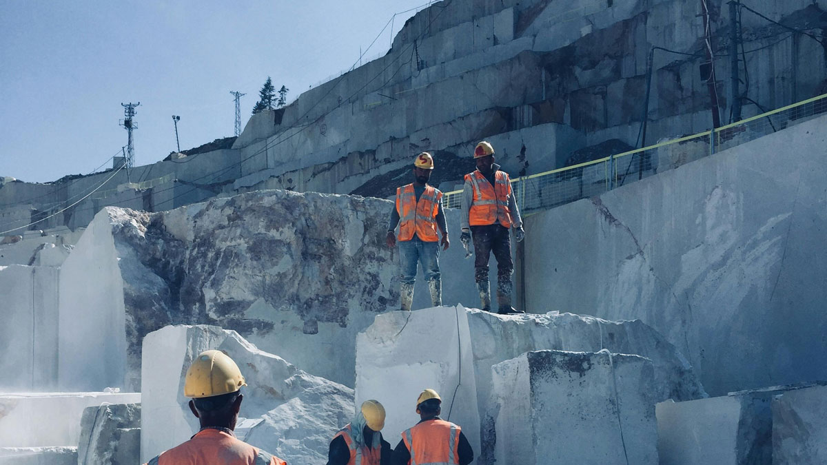 Workers on construction site