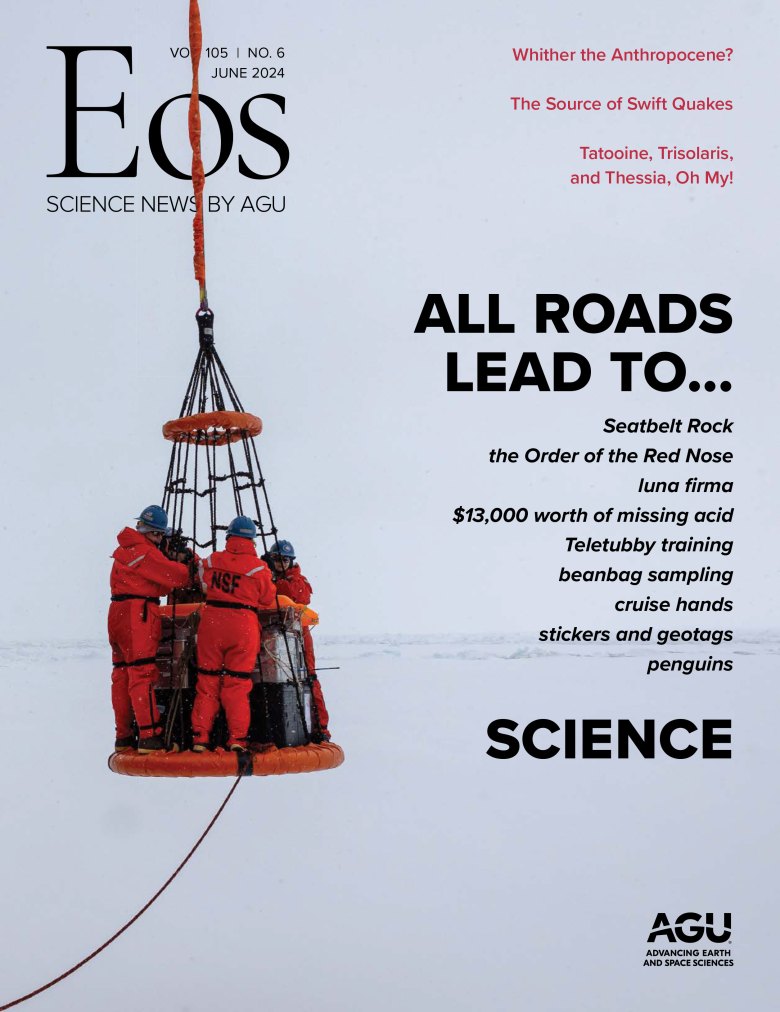 Cover of the June 2024 issue of Eos