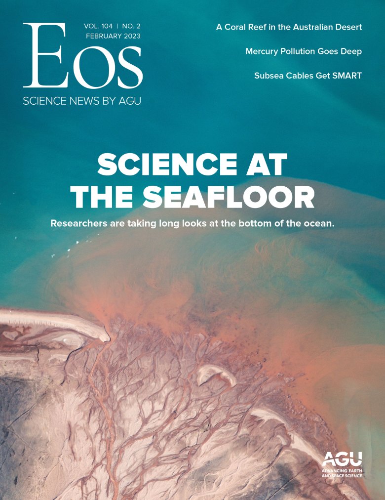 Cover of the February 2023 issue of Eos