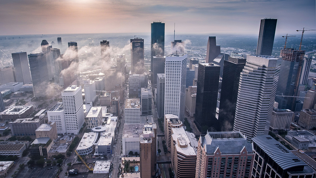 Houston's skyline seen from above