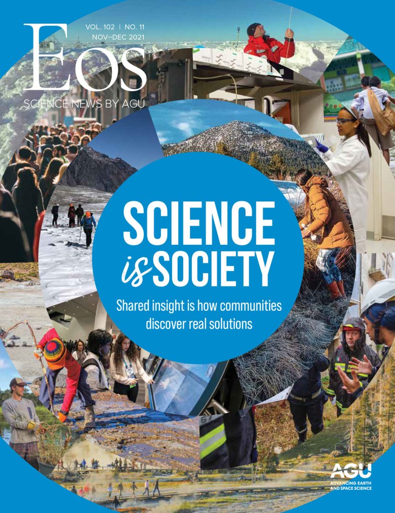 Cover of the November-December 2021 issue of Eos