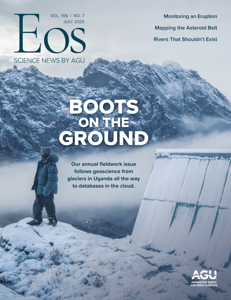 Cover of the July 2025 issue of Eos