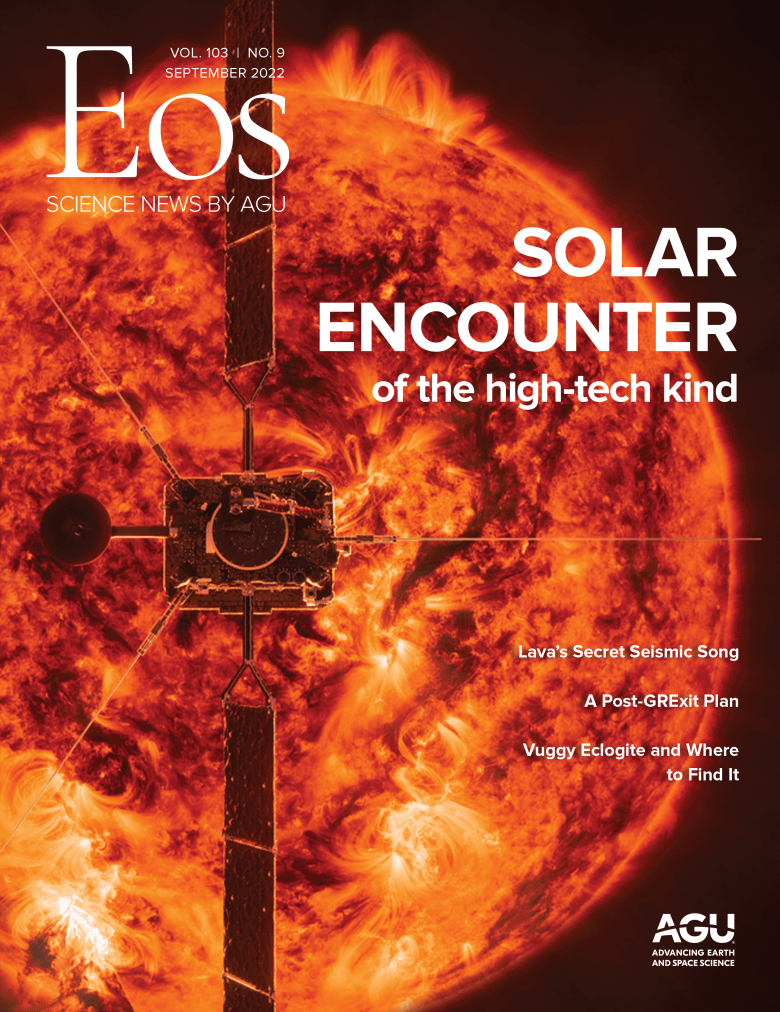 Cover of the September 2022 issue of Eos