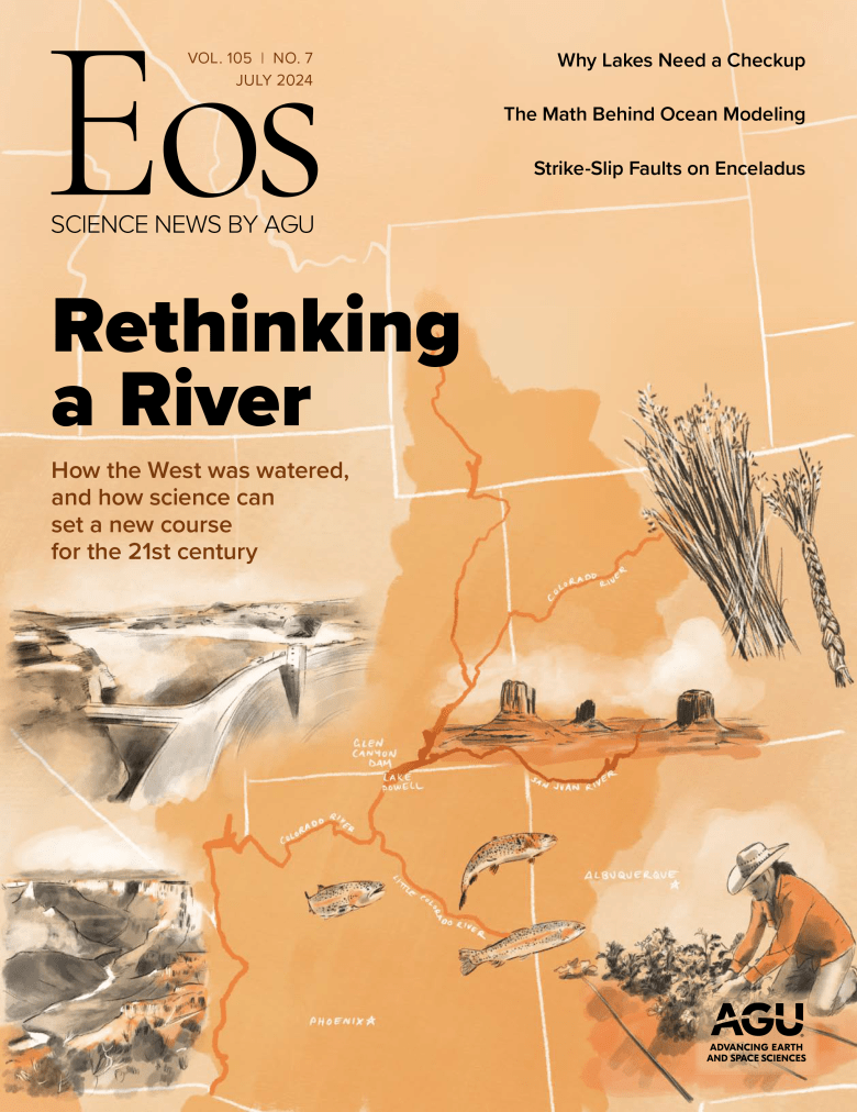 Cover of the July 2024 issue of Eos